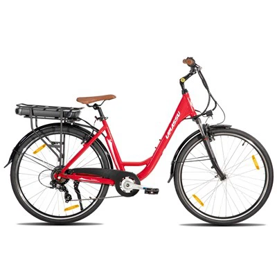 JOYKIE LAMASSU Bicicletă electrică de munte personalizabilă de 28 inchi 250w 36v motor frână dublă V 7 viteze cadru din aliaj de aluminiu